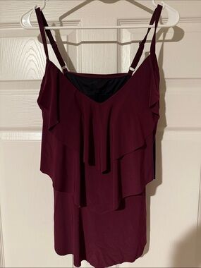 Burgundy Swim Top